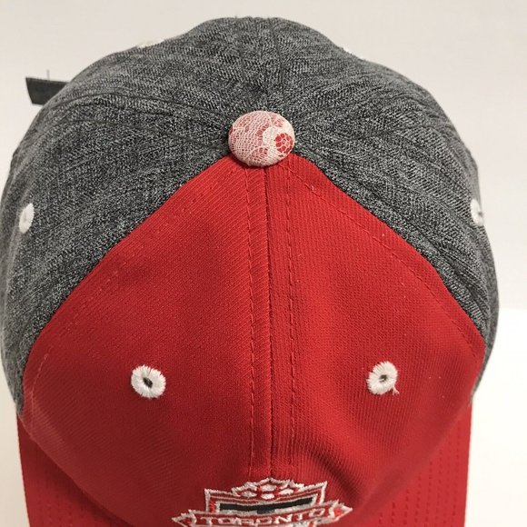 Toronto FC Soccer Women's Red Gray with Lace Adjustable Adidas Hat - Picture 2 of 8